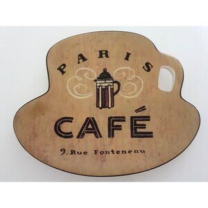Sakura Paris Cafe Coffee Decorative Serving Plate Stoneware Angela Staehling